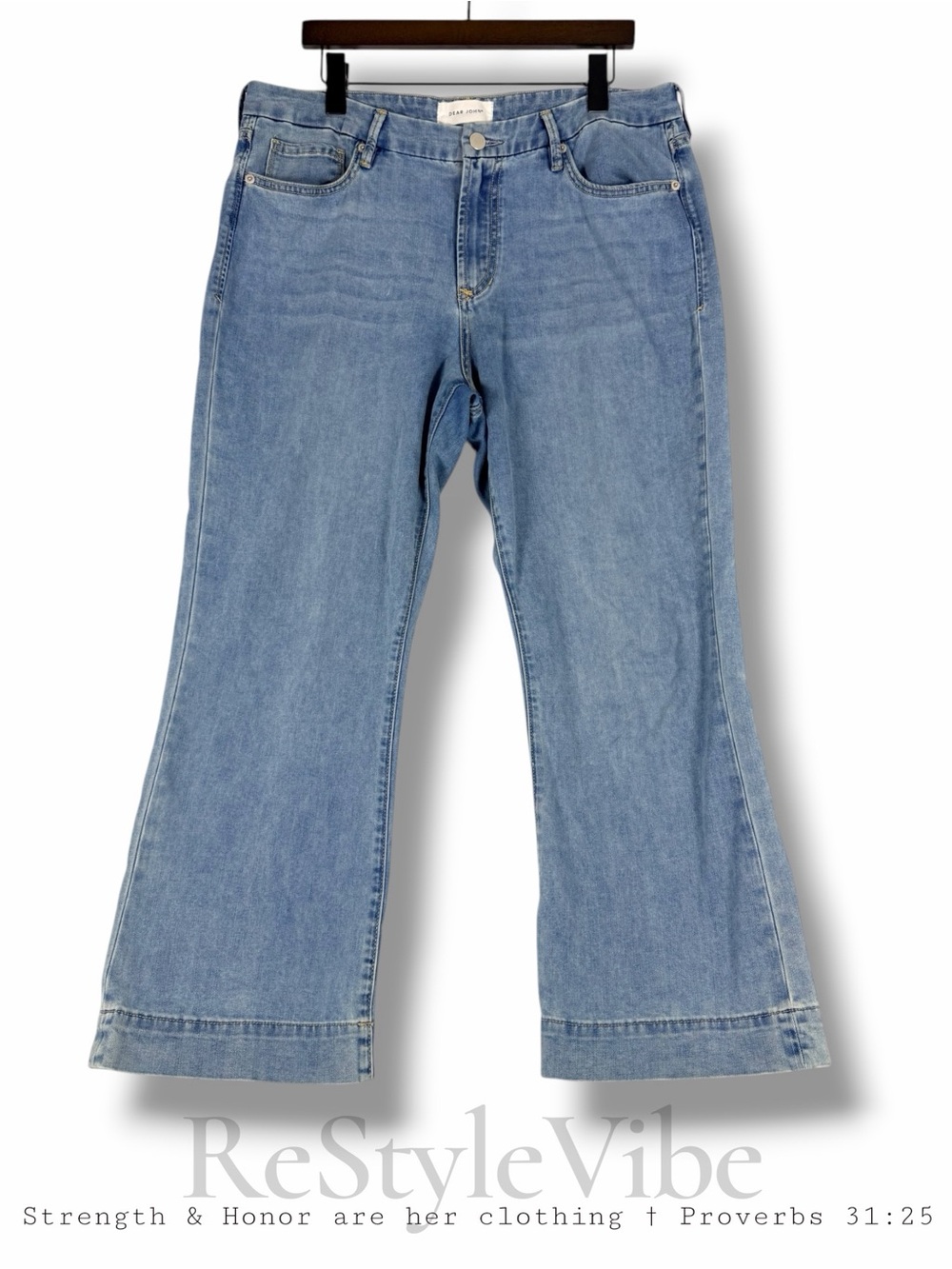 DEAR JOHN Women’s Size 31 Denim Jeans Jeanne Flare Stretch Shelby Style